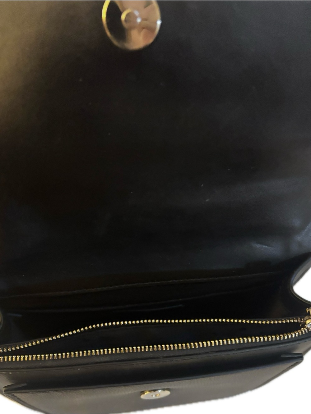 kate spade Remi Flap Black Leather Crossbody with Gold Chain Strap - Picture 9 of 12